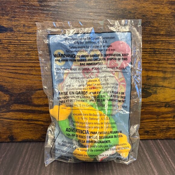 Smoochy the Frog McDonalds TY Teenie Beanie Baby Sealed 1999 (SKU: 103TO) - Picture 3 of 5